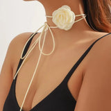 Rose Flower Clavicle Necklace