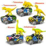 Magic Climbing Electric Dinosaur Car Track Set: Flexible Race Track Toy with Flash Light Car