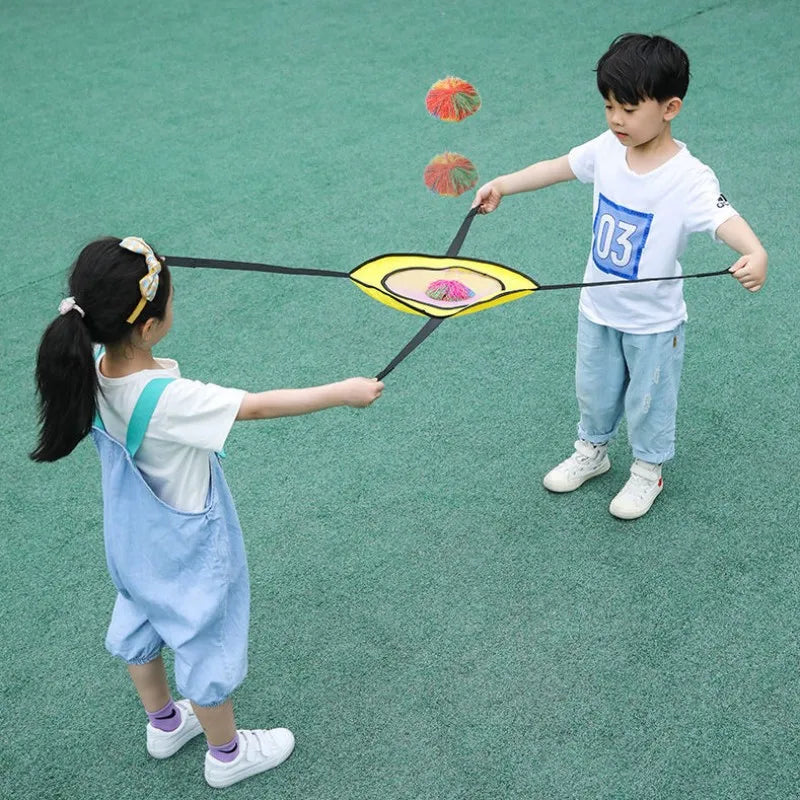 Two-Player Toss and Catch Ball Game: Outdoor Fun for Kids!