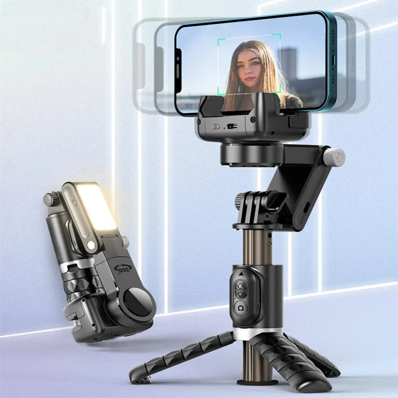 360° Rotation Gimbal Stabilizer Selfie Stick Tripod: Perfect for Live Photography 