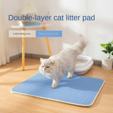 Clean & Comfortable: Double Layer Cat Litter Mat with Waterproof Design