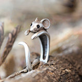 Mouse Shape Open Ring: Cute Hip Hop Jewelry for Women