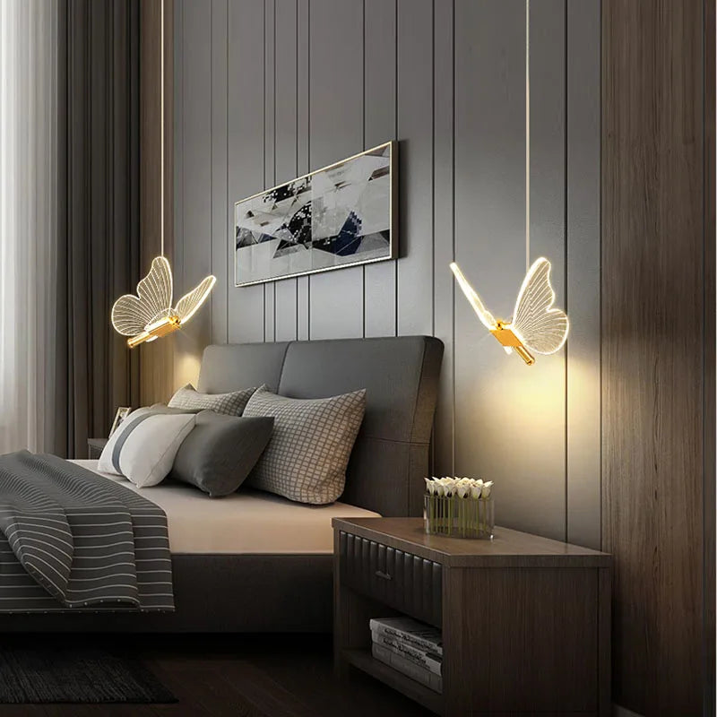 Butterfly LED Pendant Light Fixture: Nordic Decor