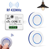Wireless Remote Light Switch: Control Lighting with 433MHz Relay, Mini Round Button Panel 
