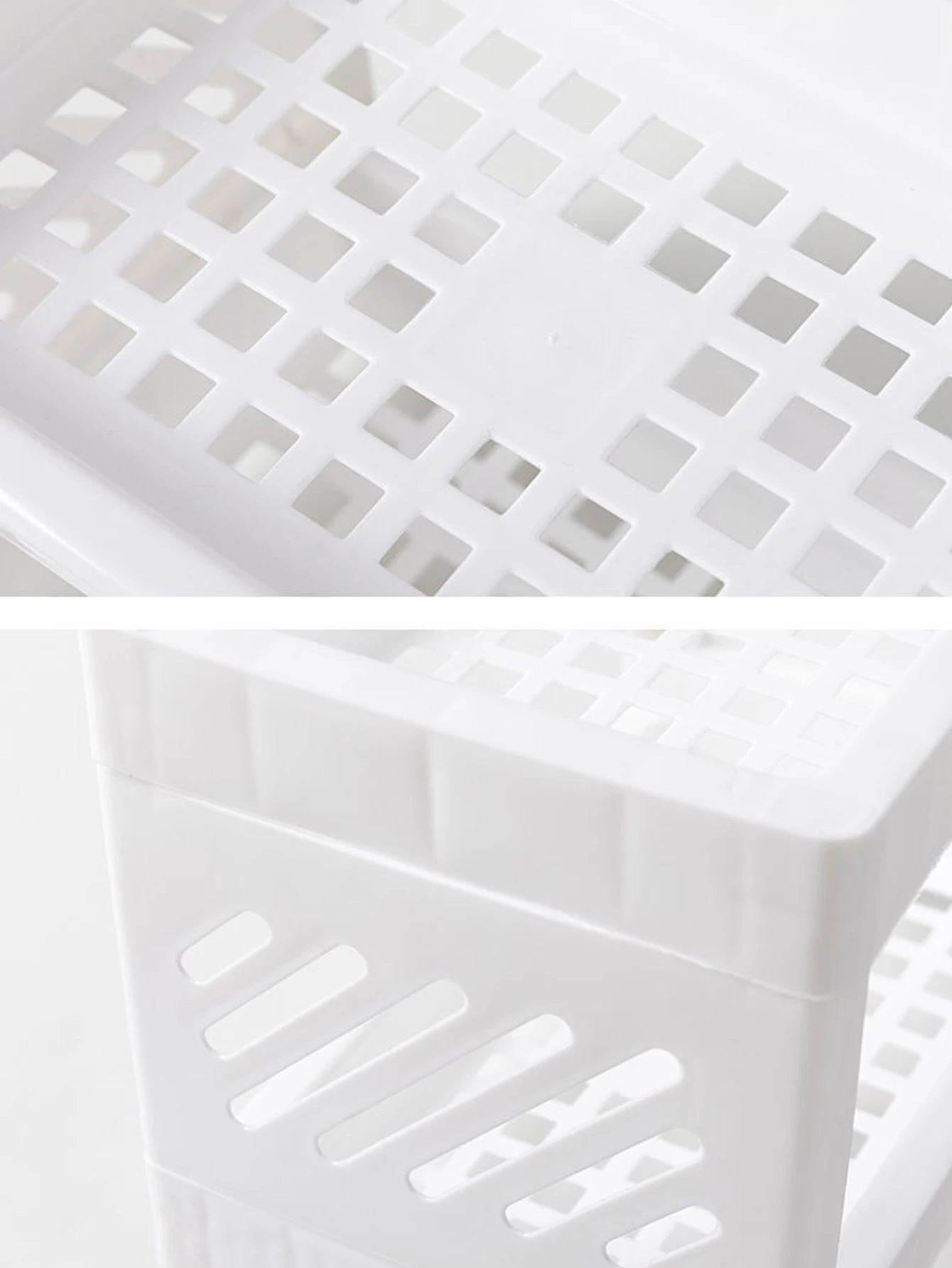 Double Layer Desktop Storage Rack: White Organizer