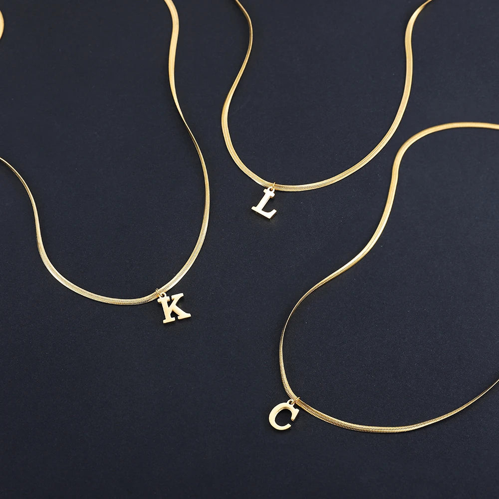 A-Z Alphabet Pendant Necklace