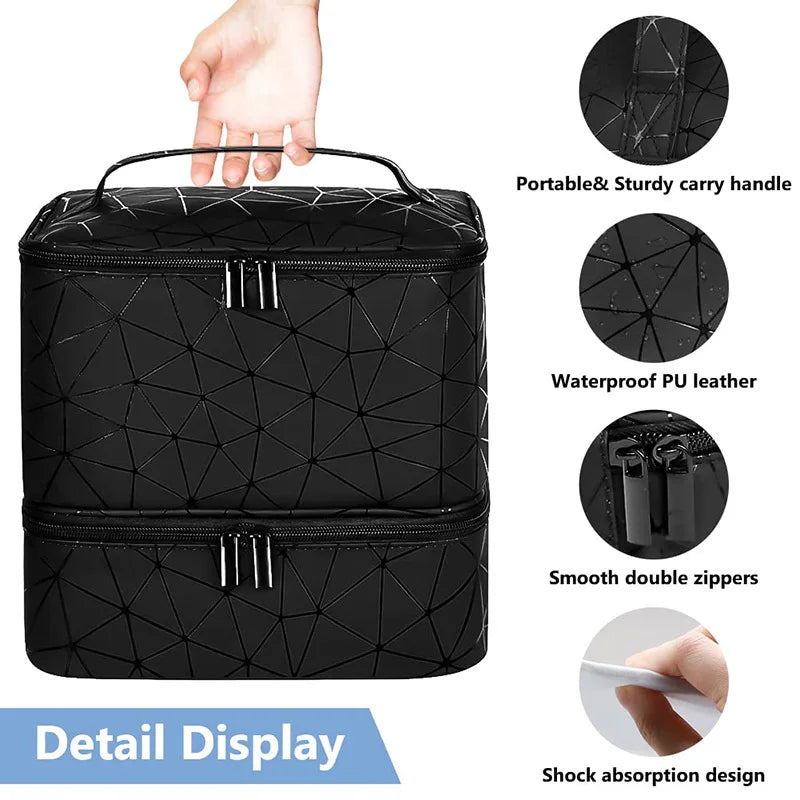 Travel-Friendly Nail Polish Storage Bag: Portable Organizer with Handle