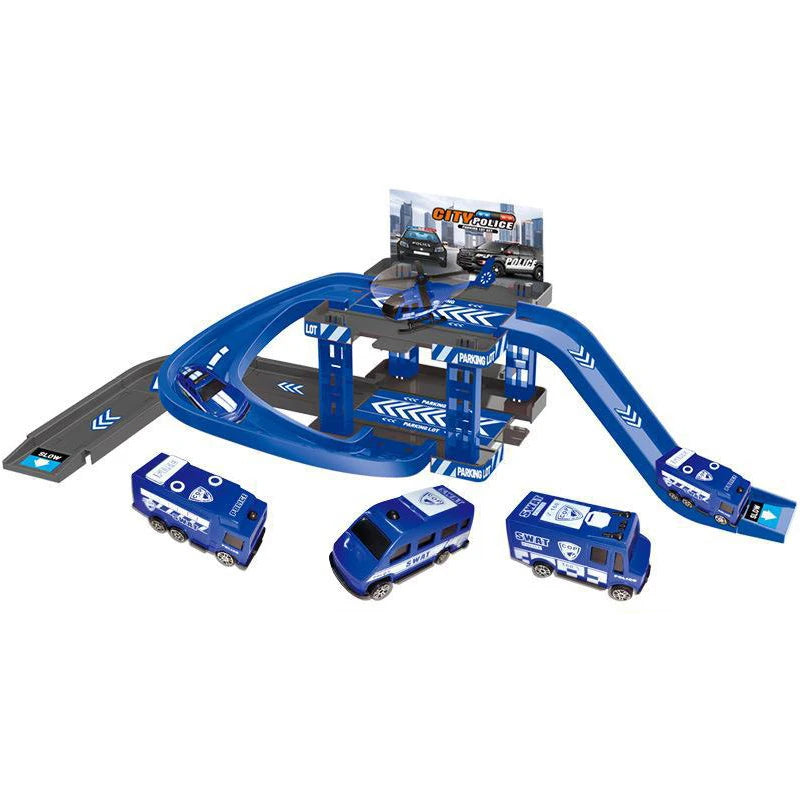 Multi-Storey Car Parking Building: Exciting Children's Track Toy Set