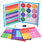  Explore Fractions with Magnetic Wooden Book Set!