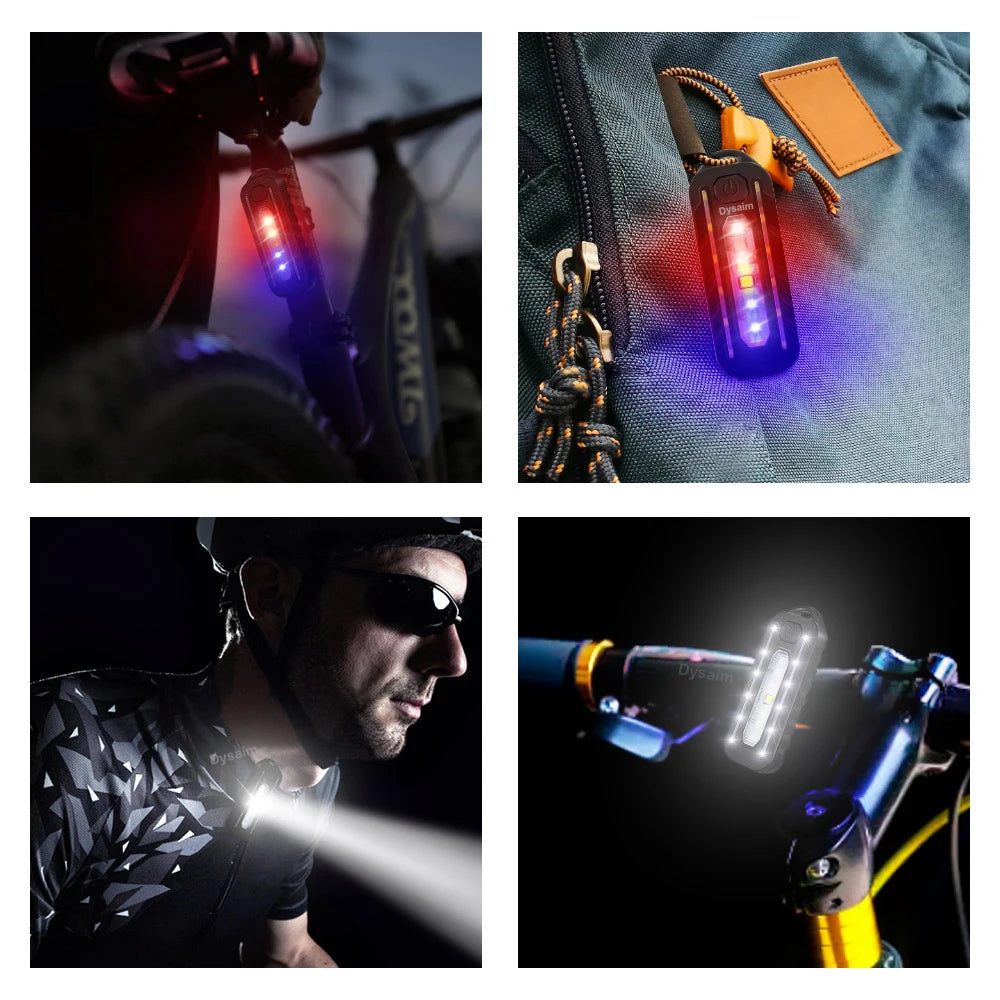 USB Rechargeable LED Flashlight: Compact Work Light with Keychain Attachment