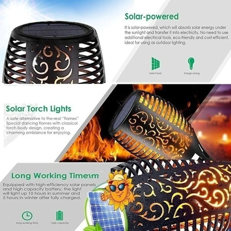 Solar Flame Torch Lights: Flickering Beauty for Your Garden