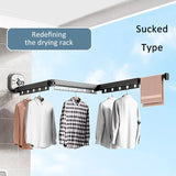 No-Drill Wall-Mounted Drying Rack: Retractable Hanger