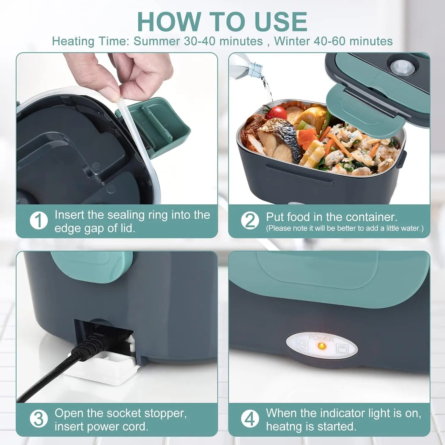 Portable Electric Lunch Box Food Warmer - easynow.com
