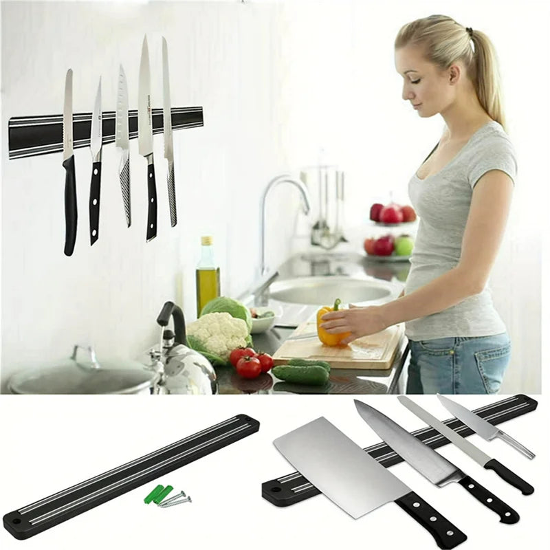 Magnetic Knife Holder: Wall Mounted Storage Rack
