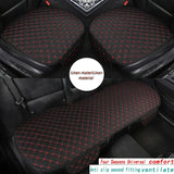 All-Season Comfort: Linen Quilted Car Cushion Set