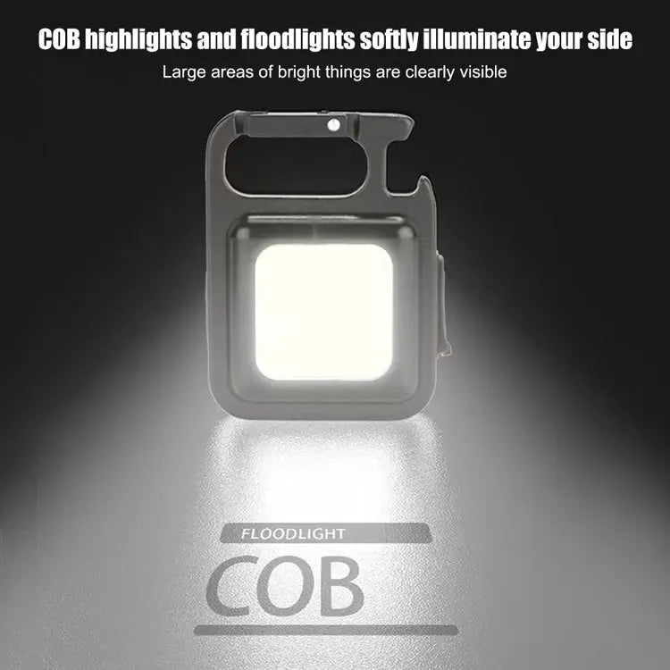 Compact COB Flashlight: Mini Portable Keychain Lamp with 4 Lighting Modes - Perfect EDC Torch for Outdoor Adventures, Waterproof for Emergency Camping, Fishing, and Work