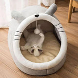 Cozy Retreat: Self-Warming Pet Tent Cave Bed for Cats and Small Dogs