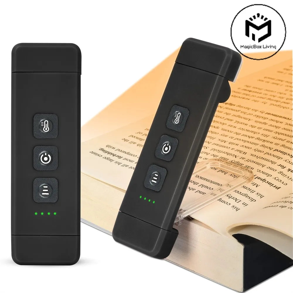 Clip-On Bookmark Book Light: Portable Rechargeable LED Reading Lamp