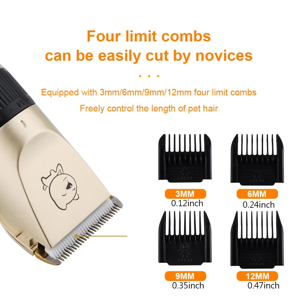 USB Rechargeable Professional Dog Hair Clipper: Quiet & Efficient!