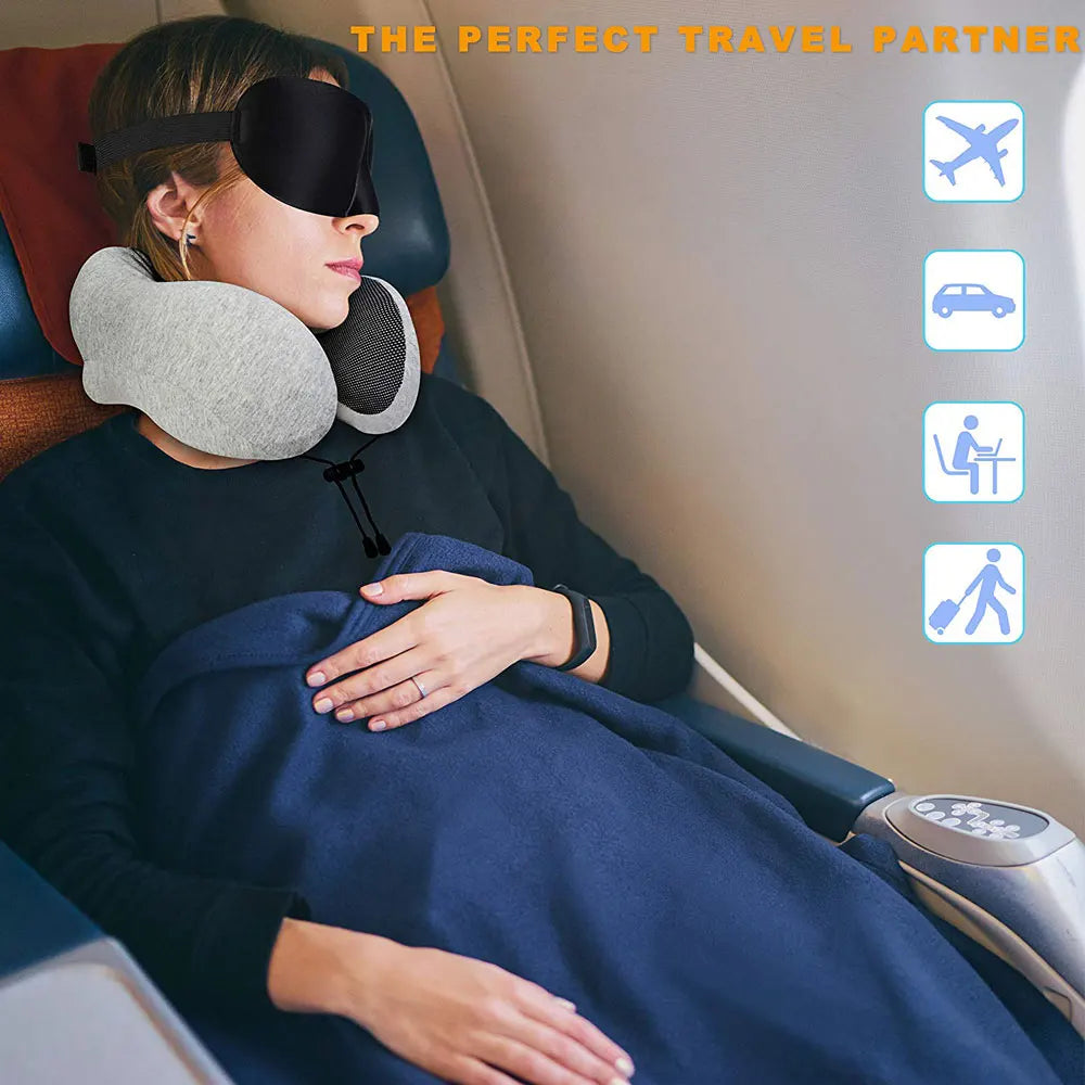 Soft Travel Pillow with Massage Function