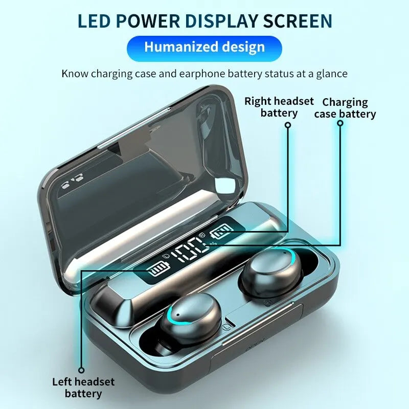 Wireless Bluetooth Earphones with LED Display