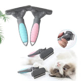 Double-Sided Pet Grooming Brush: Shedding & Dematting Combo!