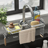 Aluminum Sink Drain Rack: Kitchen Organizer
