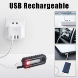 USB Rechargeable LED Flashlight: Compact Work Light with Keychain Attachment