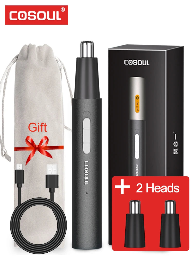 COSOUL Electric Rechargeable Nose Hair Trimmer: Waterproof Grooming Essential