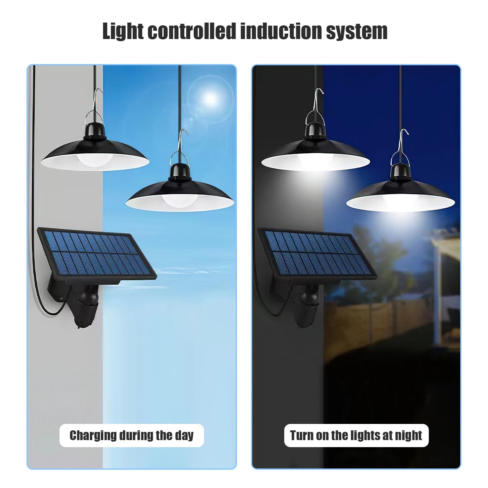 Split Solar Pendant Lamp: Outdoor Indoor Lighting